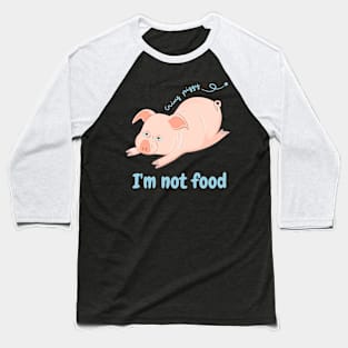 Cring piggy with light blue font color Baseball T-Shirt